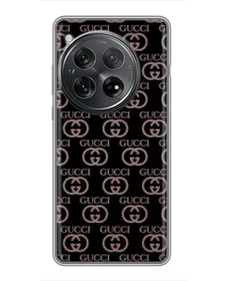 Чехол для Xiaomi Redmi K80 Pro с картинкой «Классическая монограмма Gucci»