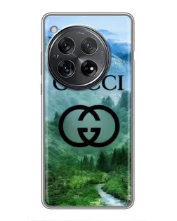 Чехол для Xiaomi Redmi K80 Pro с картинкой «Gucci — горный пейзаж»