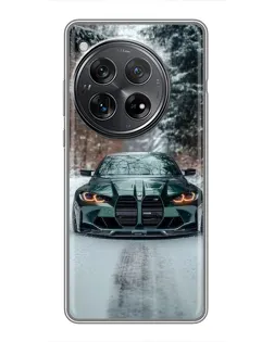 Чехол для Xiaomi Redmi K80 Pro с картинкой «BMW в зимнем лесу»