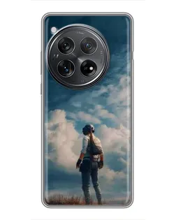 Чехол для Xiaomi Redmi K80 Pro с картинкой «Герой PUBG на скале»