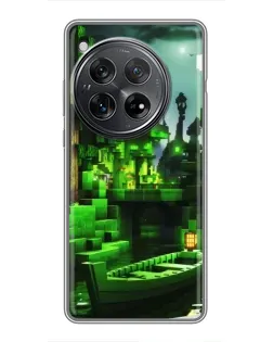 Чехол для Xiaomi Redmi K80 Pro с картинкой «Minecraft лесной пейзаж»