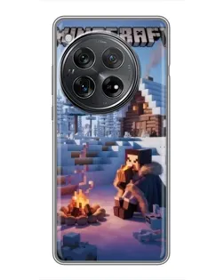 Чехол для Xiaomi Redmi K80 Pro с картинкой «Зимний Minecraft»