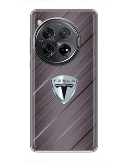 Чехол для Xiaomi Redmi K80 Pro с картинкой «Металлическая текстура Tesla»