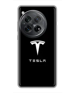 Чехол для Xiaomi Redmi K80 Pro с картинкой «Tesla White Logo»