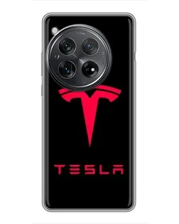Чехол для Xiaomi Redmi K80 Pro с картинкой «Tesla Red Logo»
