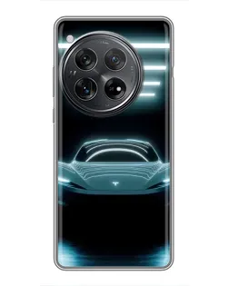 Чехол для Xiaomi Redmi K80 Pro с картинкой «Tesla в неоне»
