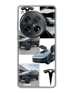 Чехол для Xiaomi Redmi K80 Pro с картинкой «Коллаж Cybertruck Tesla»