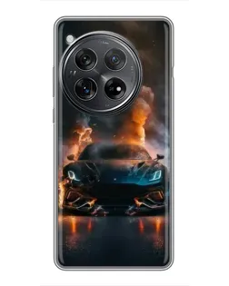 Чехол для Xiaomi Redmi K80 Pro с картинкой «Lamborghini дымная эстетика»