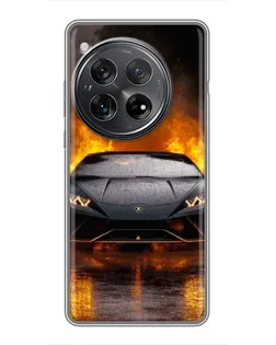 Чехол для Xiaomi Redmi K80 Pro с картинкой «Lamborghini в огне»