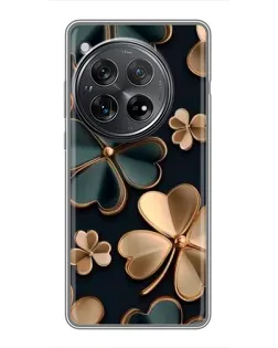Чехол для Xiaomi Redmi K80 Pro с картинкой «Клевер в золоте»