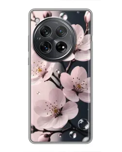 Чехол для Xiaomi Redmi K80 Pro с картинкой «Нежная сакура и капли»