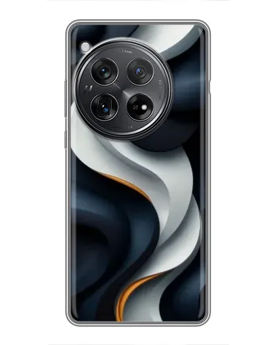 Чехол для Xiaomi Redmi K80 Pro с картинкой «Объемные черно-белые ленты» Чехол для Xiaomi Redmi K80 Pro с картинкой «Объемные черно-белые ленты»