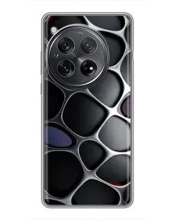 Чехол для Xiaomi Redmi K80 Pro с картинкой «Объемная темная решетка»