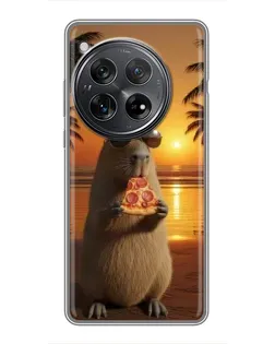 Чехол для Xiaomi Redmi K80 Pro с картинкой «Капибара с пиццей»