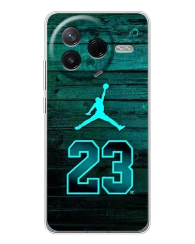 Чехол для Xiaomi Redmi K80 Ultra с картинкой «Jordan Cyan 23»