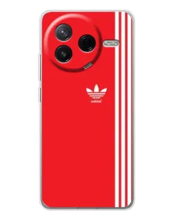 Чехол для Xiaomi Redmi K80 Ultra с картинкой «Красный минимализм Adidas»