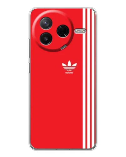 Чехол для Xiaomi Redmi K80 Ultra с картинкой «Красный минимализм Adidas»