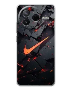 Чехол для Xiaomi Redmi K80 Ultra с картинкой «Nike — эффект разломов»