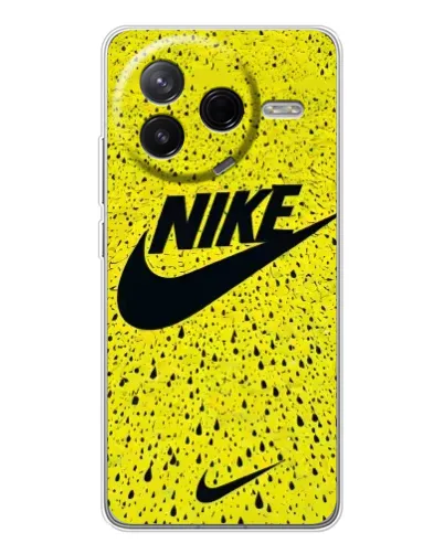 Чехол для Xiaomi Redmi K80 Ultra с картинкой «Желтый текстурный Nike»