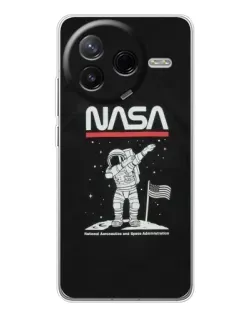 Чехол для Xiaomi Redmi K80 Ultra с картинкой «NASA — шагаем по Луне»