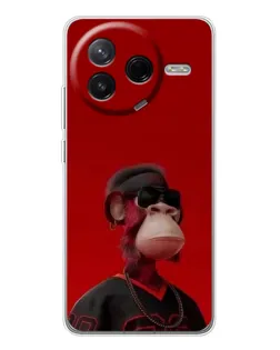 Чехол для Xiaomi Redmi K80 Ultra с картинкой «Bored Ape в красном» Чехол для Xiaomi Redmi K80 Ultra с картинкой «Bored Ape в красном»