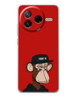 Чехол для Xiaomi Redmi K80 Ultra с картинкой «Bored Ape — красный фон» Чехол для Xiaomi Redmi K80 Ultra с картинкой «Bored Ape — красный фон»