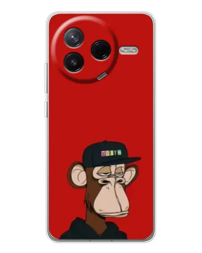Чехол для Xiaomi Redmi K80 Ultra с картинкой «Bored Ape — красный фон» Чехол для Xiaomi Redmi K80 Ultra с картинкой «Bored Ape — красный фон»