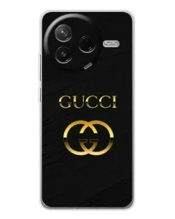 Чехол для Xiaomi Redmi K80 Ultra с картинкой «Золотой логотип Gucci»