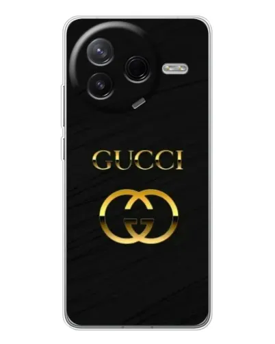 Чехол для Xiaomi Redmi K80 Ultra с картинкой «Золотой логотип Gucci»