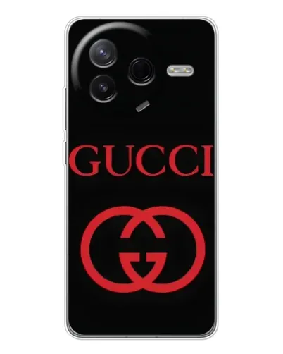 Чехол для Xiaomi Redmi K80 Ultra с картинкой «Gucci — красный логотип»