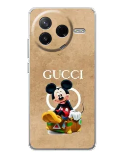 Чехол для Xiaomi Redmi K80 Ultra с картинкой «Микки Маус Gucci — крафт»