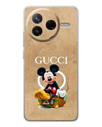 Чехол для Xiaomi Redmi K80 Ultra с картинкой «Микки Маус Gucci — крафт»