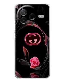 Чехол для Xiaomi Redmi K80 Ultra с картинкой «Gucci — неоновая роза»