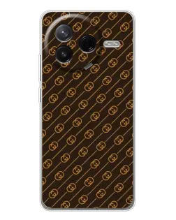 Чехол для Xiaomi Redmi K80 Ultra с картинкой «Gucci — золотые диагонали»