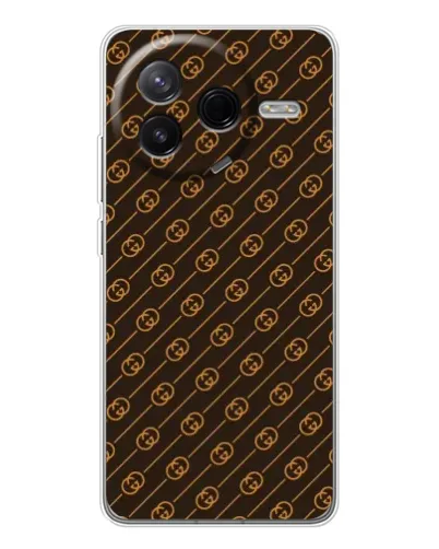 Чехол для Xiaomi Redmi K80 Ultra с картинкой «Gucci — золотые диагонали»