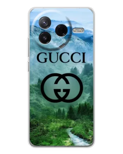 Чехол для Xiaomi Redmi K80 Ultra с картинкой «Gucci — горный пейзаж»