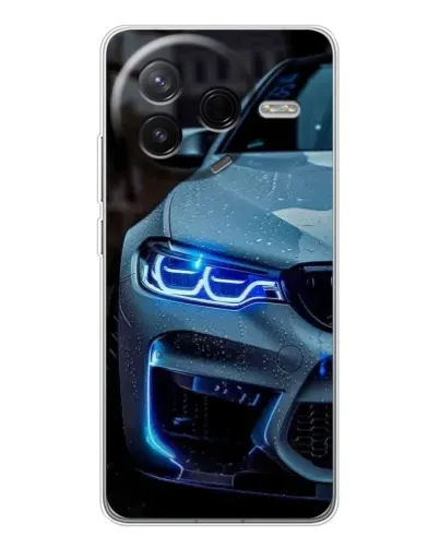 Чехол для Xiaomi Redmi K80 Ultra с картинкой «Взгляд BMW с синими фарами» Чехол для Xiaomi Redmi K80 Ultra с картинкой «Взгляд BMW с синими фарами»