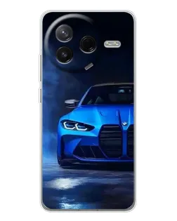 Чехол для Xiaomi Redmi K80 Ultra с картинкой «Голубая BMW M4»