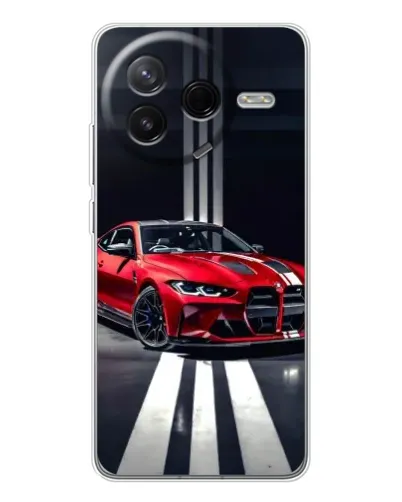 Чехол для Xiaomi Redmi K80 Ultra с картинкой «Красная BMW на дороге» Чехол для Xiaomi Redmi K80 Ultra с картинкой «Красная BMW на дороге»