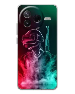 Чехол для Xiaomi Redmi K80 Ultra с картинкой «PUBG — огненный воин»