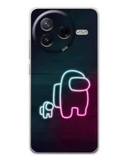 Чехол для Xiaomi Redmi K80 Ultra с картинкой «Among Us неон-арт»