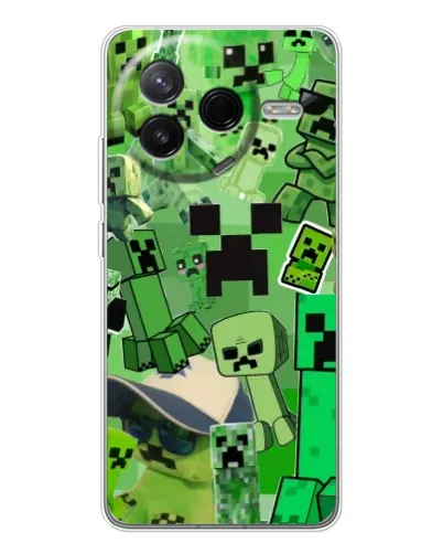 Чехол для Xiaomi Redmi K80 Ultra с картинкой «Криперы Minecraft» Чехол для Xiaomi Redmi K80 Ultra с картинкой «Криперы Minecraft»