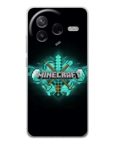 Чехол для Xiaomi Redmi K80 Ultra с картинкой «Minecraft Diamond лого» Чехол для Xiaomi Redmi K80 Ultra с картинкой «Minecraft Diamond лого»