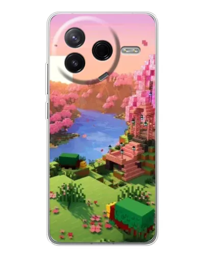 Чехол для Xiaomi Redmi K80 Ultra с картинкой «Розовое дерево Minecraft» Чехол для Xiaomi Redmi K80 Ultra с картинкой «Розовое дерево Minecraft»