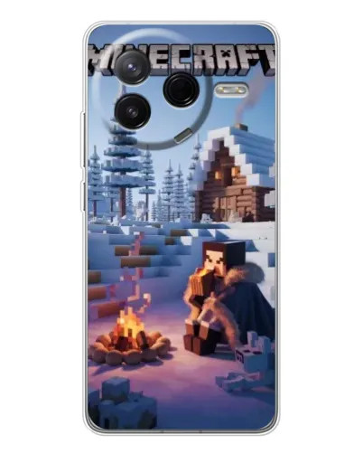 Чехол для Xiaomi Redmi K80 Ultra с картинкой «Зимний Minecraft» Чехол для Xiaomi Redmi K80 Ultra с картинкой «Зимний Minecraft»