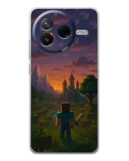 Чехол для Xiaomi Redmi K80 Ultra с картинкой «Стив у башни»