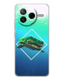 Чехол для Xiaomi Redmi K80 Ultra с картинкой «Черепаха Minecraft»