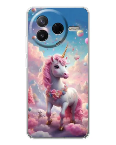 Чехол для Xiaomi Redmi K80 Ultra с картинкой «Единорог среди облаков»
