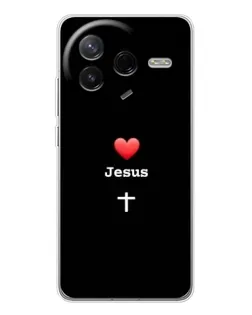Чехол для Xiaomi Redmi K80 Ultra с картинкой «Сердце - Jesus» Чехол для Xiaomi Redmi K80 Ultra с картинкой «Сердце - Jesus»