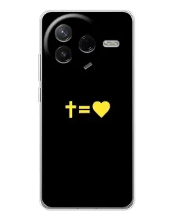 Чехол для Xiaomi Redmi K80 Ultra с картинкой «Сердце и Крест»